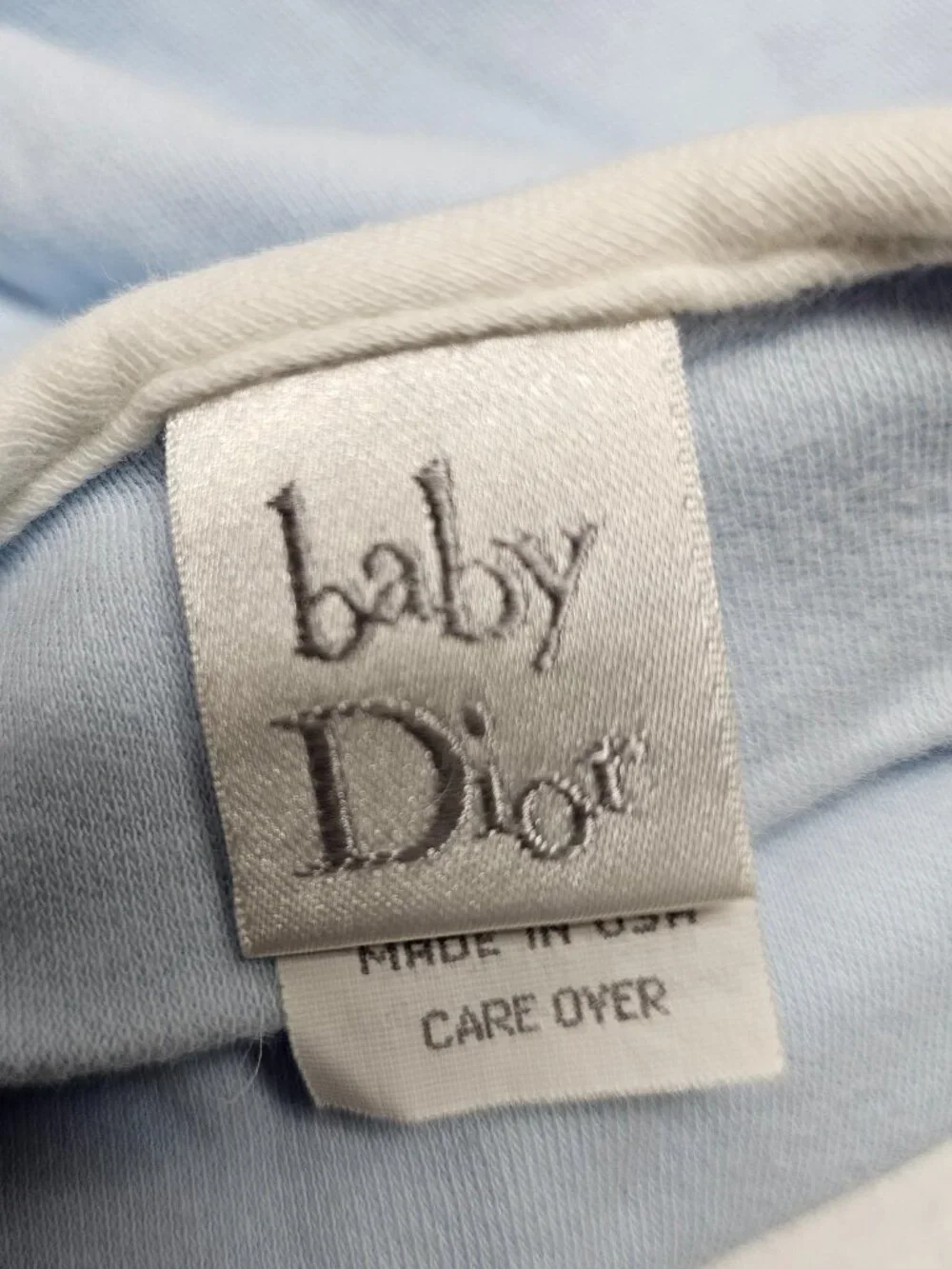 Blue Baby Boy Dior Lovey Blanket Bear Sailboat Duck Ball Embroidered Cotton